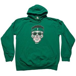 New York Jets Ahmad Sauce Gardner Sugar Skull BreakingT Hoodie - Men Large